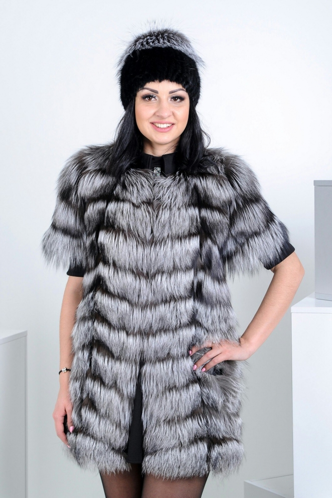 Fur coat from silver fox "Maeron"